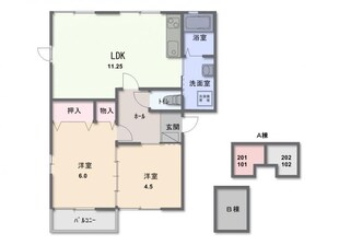 ハイツ八幡山　Ａの物件間取画像